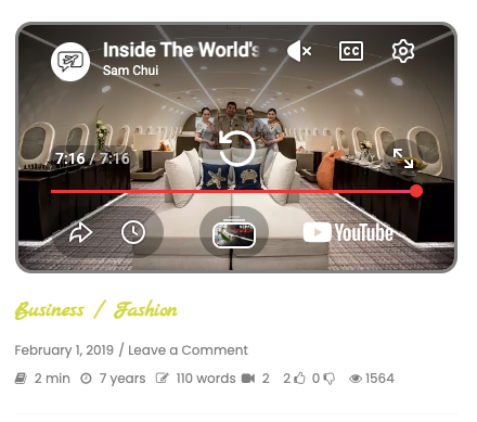 video post format