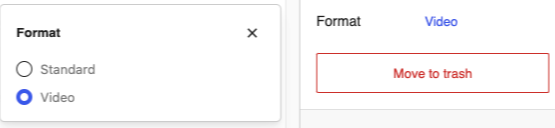 select post format