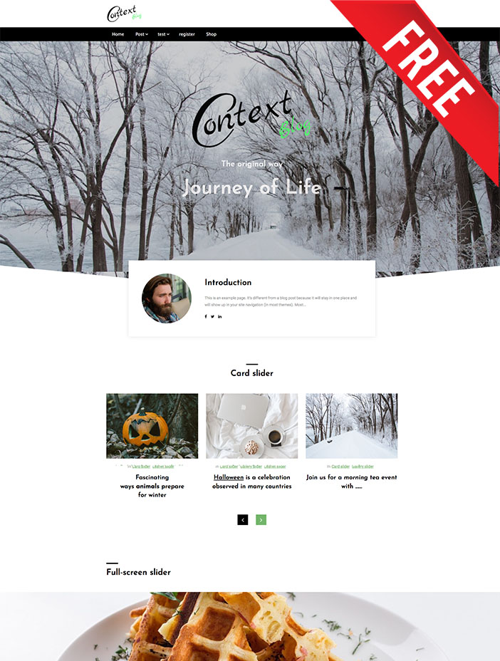 context blog wordless theme